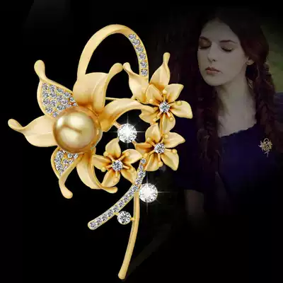 Ruyi jewelry Korean version of popular accessories tango bouquet resin rhinestone corsage brooch shawl buckle Pin Pin