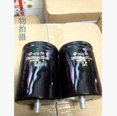 Imported Japanese Hitachi screw foot 25V330000UF 100V47000UF bottom with screw large capacitor