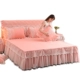 công chúa Hàn Quốc ren bedspread giường váy một mảnh cô gái flounced doanh nghiệp giường ren giường bìa trượt nệm bìa - Váy Petti