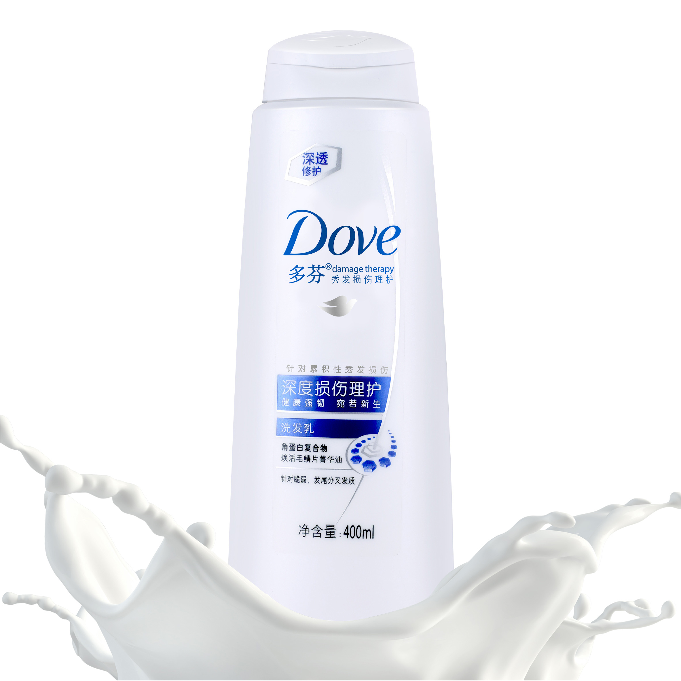联合利华 多芬深度损伤洗发水（乳）补水 修复 柔顺正品400ml