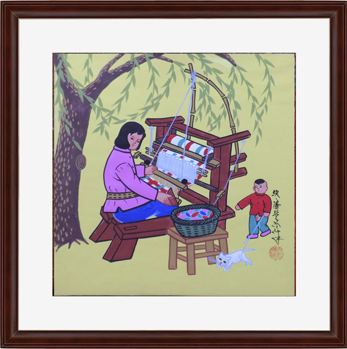 Huxian peasant painting Pan Xiaoling's hand-painted work 