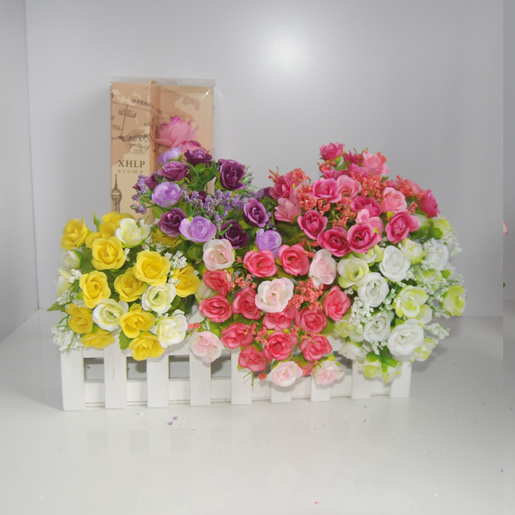 Small daisy artificial flower jumping orchid chrysanthemum fake flower living room single bunch decorative flower multi-color wild chrysanthemum wind chime Milan silk flower