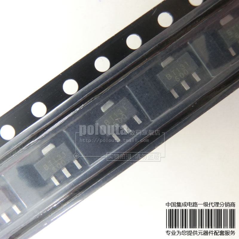 BT131 BT131-600 0 8A 600V SOT-89 patch three-terminal bidirectional semiconductor control rectifier 10