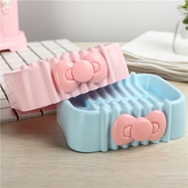 Toilet Bathroom drain Jingle cat soap box Princess wind bow soap box soap box