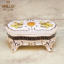 Toothpick box ceramic toothpick box luxury home Cotton Box toothpick tube ktv Versace table supplies