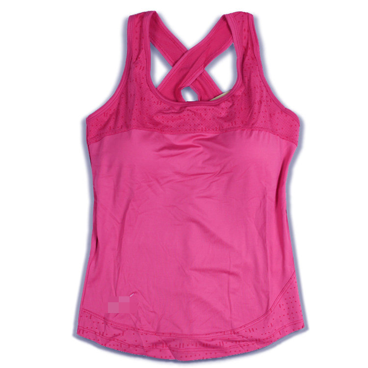 Spring and summer speed dry elastic women with chest cushion No steel ring harness vest free of bra cups One sport yoga to the bottom