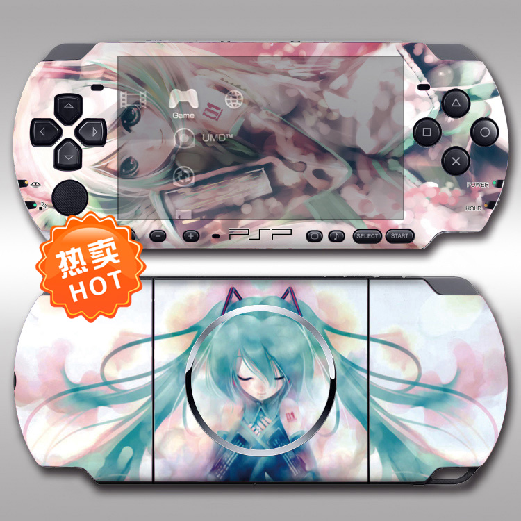 PSP pain machine stickers Body stickers color stickers Hatsune MIKU protection stickers PSP3000 stickers