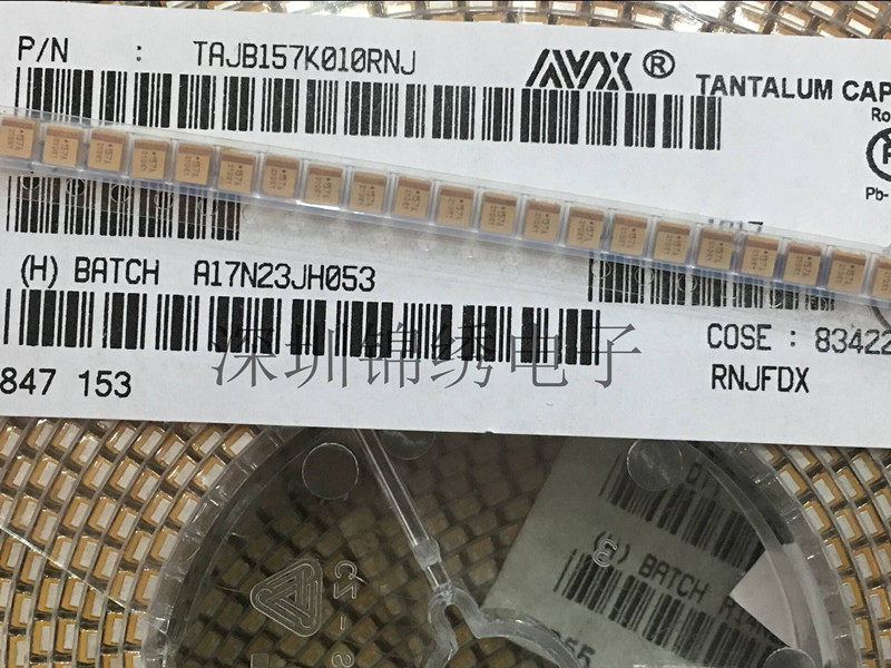 Tantalum capacitive AVX 3528 TAJC157K010 10V 150UF Type 10% 157A