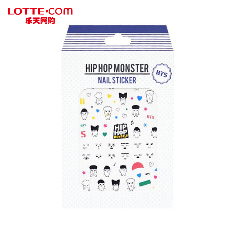 乐天网购 HIP HOP MONSTER 嘻哈怪物可爱动漫卡通风格美甲贴