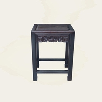 Mahogany ebony stool Solid wood square stool Low stool Antique Chinese Ganoderma lucidum stool bench shoe stool Wooden stool