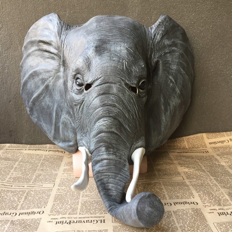 Elephant Hood Mask Animal Giant Elephant Kitchen Window Display Event Performance Forest Department Props Photography Avatars Elephant Gods