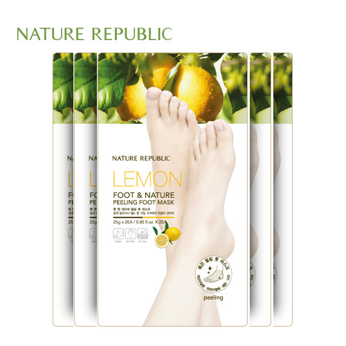 Nature Republic/自然共和国自然名家足部去角质脚膜50g（5片装）