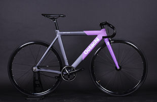 BIKE FIXED GEAR Octachi AT-02 одной скорости неубирающиеся велосипед автомобиль фиолетовый красный белый жемчуг без тормоза спускаться Да ручное управление передние тормоза