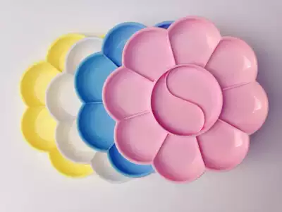 Little geek trumpet plum blossom palette 8059 children's high-quality color painting palette Art palette