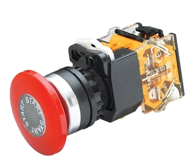 Shanghai Tianbo button switch LAY39C-11M mushroom self-reset button aperture 22