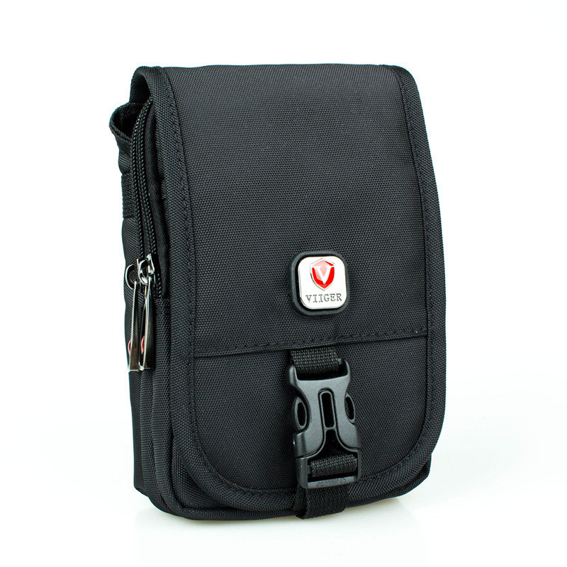 Men's shoulder bag multi-functional wear belt mobile phone waist bag oblique cross small shoulder bag canvas sports Korean version of the casual tide bag