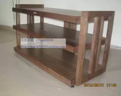 Chengyu audio rack film and television three-layer black walnut wood cabinet equipment frame power amplifier frame TV cabinet