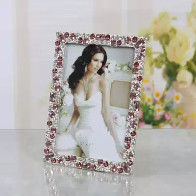 TQJ4 inch 6 inch 7 inch modern simple European rectangular metal photo frame Crystal wedding life photo frame