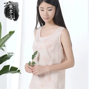 Midoline cotton vest nữ mùa hè và mùa hè Phụ nữ mới mặc áo thun không tay sling top áo sơ mi vải lanh đáy - Áo ba lỗ