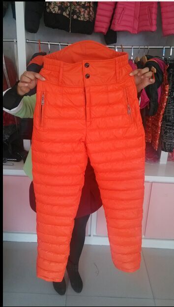 Outdoor Skiing Ultra-Light Thickened down Pants, Goose down High-Waisted Knee Protection, Warm, for Men to Wear Inside and Women to Wear Outside, Specially Designed for Snowy Areas in Winter