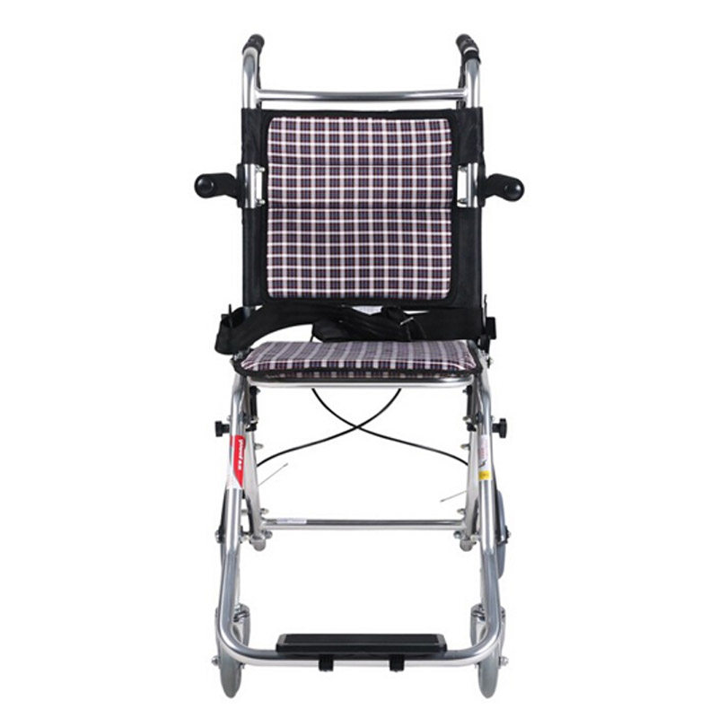 鱼跃轮椅车1100舒适款 轻便带刹车铝合金便携折叠轻便四轮代步车