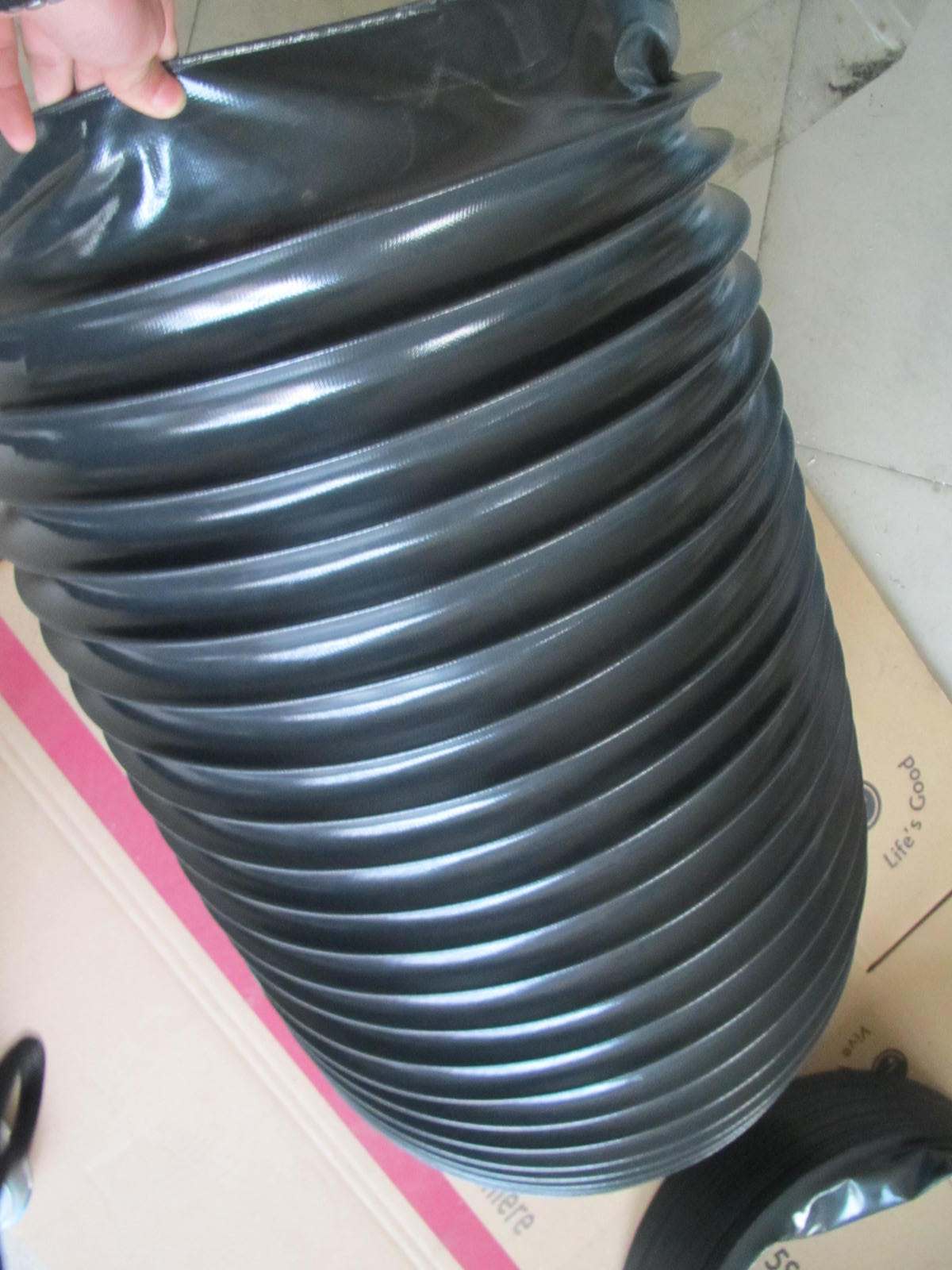 Canvas Soft-Connected Rubber Cloth Jacket Telescopic Hose Bellows High Temperature Vent Pipe Oil & Gas Cylinder Flex Dust Jacket