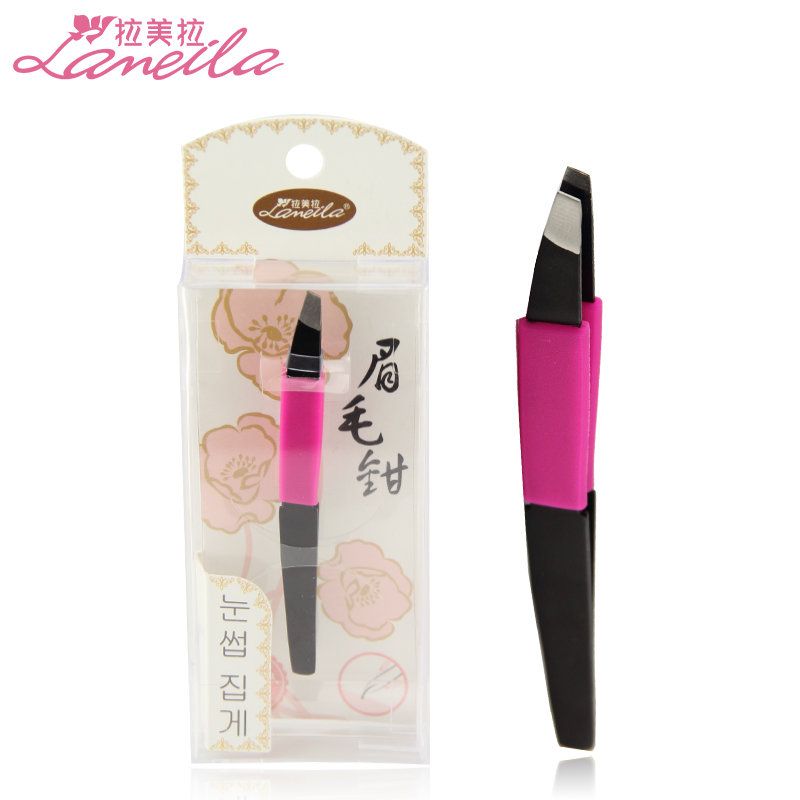 拉美拉 防滑眉毛钳修眉钳眉夹眉毛夹睫毛夹双眼皮夹美容工具