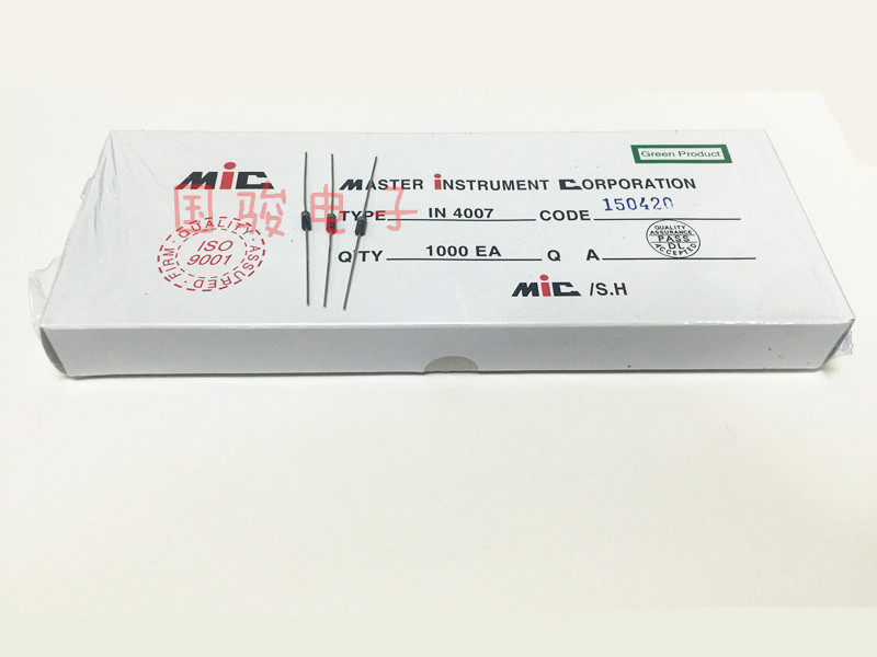 Original manufacturer direct sales MIC card IN4007 1N4007 rectification diode 0 5x58mm loose selling 50 only-Taobao