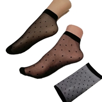 black black dot silk stockings 20 Double full Star black dot Dot Socks Ultrathin Overdraft Crystal Fiberglass Short Socks Woman