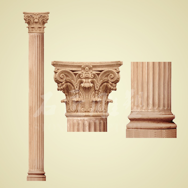 Artificial sandstone pillars custom European TV background Roman columns Hotel entrance entertainment clubhouse - Roman columns