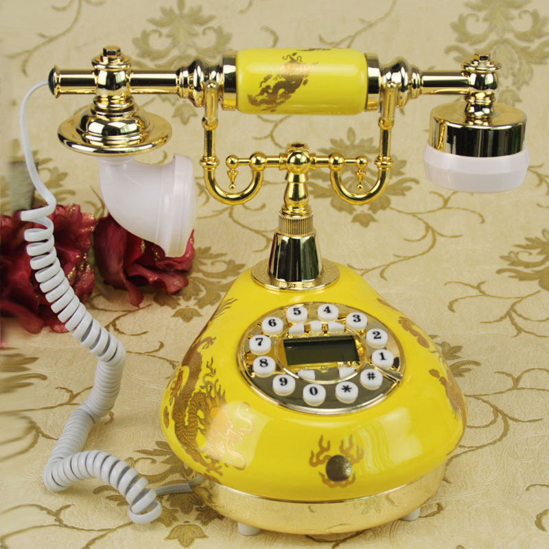 Fields Garden Wind retro Creative Phone Antique Ceramics Wedding Celebration Items Old Home Antique Inherent Line Telephone Landline