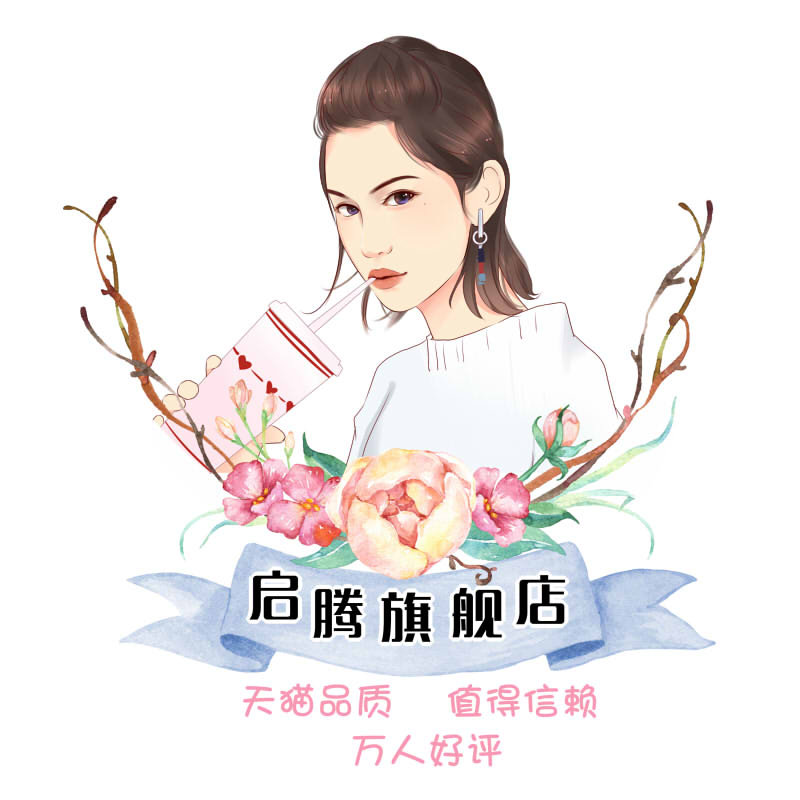 Qi Teng realistic style Q version design live-action comic cartoon avatar hand-drawn logo cartoon Q version wedding cartoon