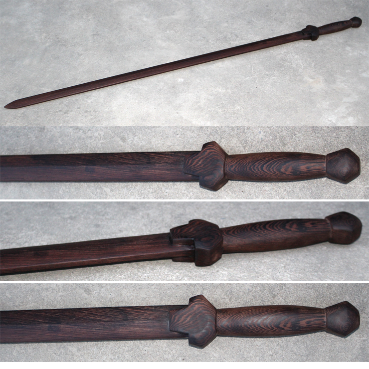 Hardwood solid wood Chicken Wings Wood Long Wood Sword Red Wood Sword too Sword One-handed Sword Wooden Classical Big Medium Size