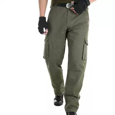 Promotional outdoor padded cotton loose military fan pants sturdy wear-resistant overalls field training