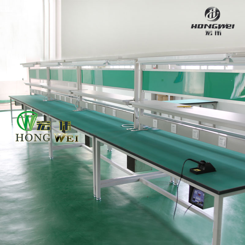 Customized lighted anti-static workbench workbench single-sided lighted workbench workshop assembly line operation table