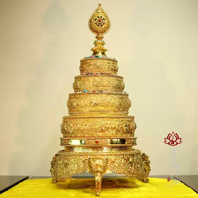 Sakyamuni Nepal copper gilt 37 pile of elephant nose base for repair Manza pan Mandar plate-38 5