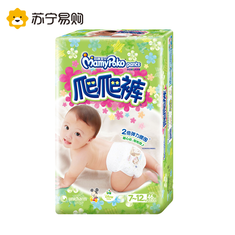 【苏宁易购】妈咪宝贝爬爬裤(纸尿裤)M46片