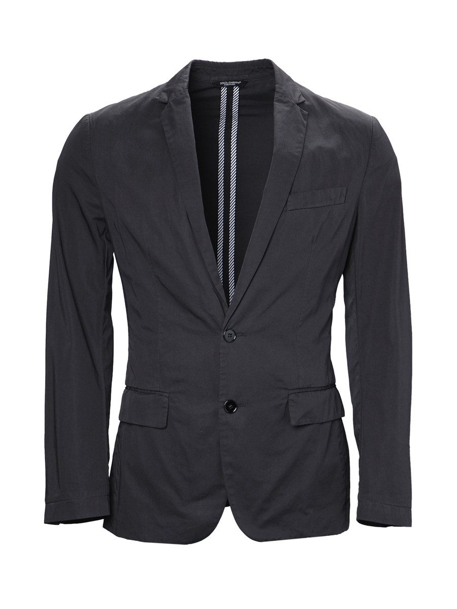 Dolce&Gabbana 黑色平驳领两粒扣西装外套