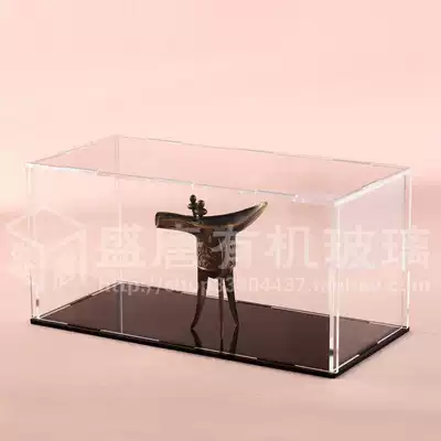 Take the default splicing acrylic transparent display box plexiglass plate processing custom-made black base
