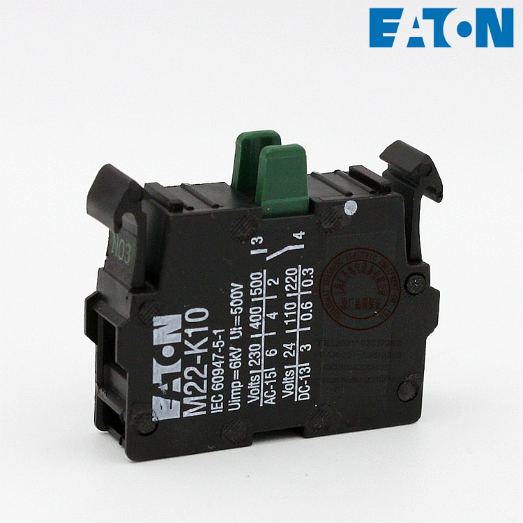 EATON Button Auxiliary Contact M22-K10 Normally open contact