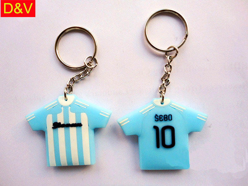 Creative Gift Rubber Key Buckle Custom Team Club Drop Glue Key Button Can Print two-dimensional code set