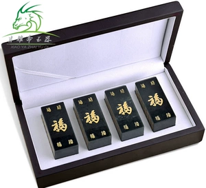 Сяо Yazhai Hetian Yuqingyu Mo Yin xi jing fu xing gao zhao Jade Seal