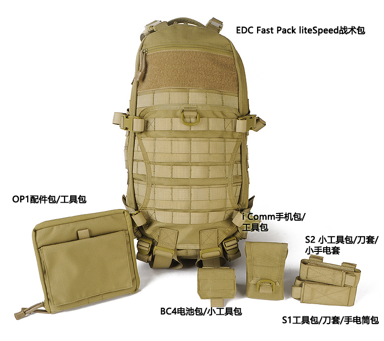 OYO Outdoor TAD EDC Fast Pack LiteSpeed 5 Accessory Pack Package