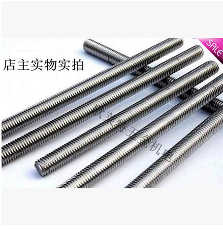 Authentic 304 stainless steel tooth strip wire rod threaded rod wearing wall bolt double head screw M4 5 6-M30