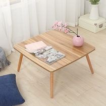 Tatami bedroom Nordic Bay window table Small coffee table Low table Solid wood Simple Bay window square table Pit table Low table