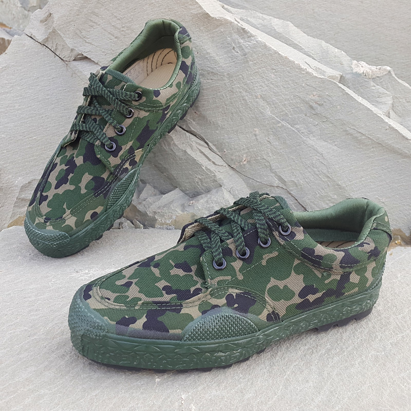 3554 training camouflage rubber shoes outdoor 06 low-top men and women green labor insurance site spring and autumn liberation shoes large size special shoes
