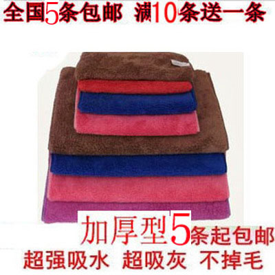Kitchen rag super absorbent thickened dish cloth car towel flat mop replacement cloth wood fiber cleaning cloth coral