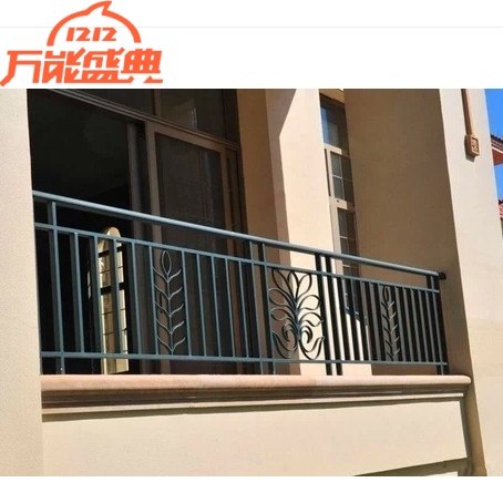 Iron stair handrail floating window guardrail fence attic guardrail corridor railing fashionable and beautiful