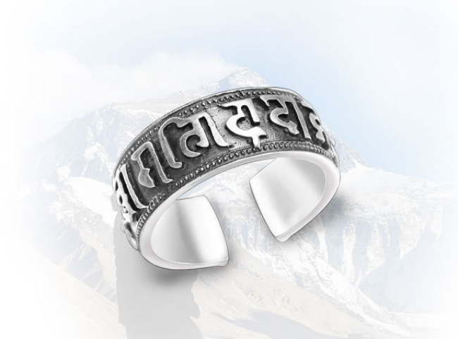 Alloy ring male and female retro personality transfer opening ring face width 8MM