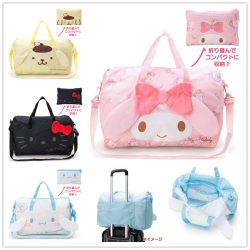 Melody KT suitcase travel bag big-eared dog pudding dog folding travel bag luggage bag can be cross-body bag